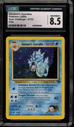 Pokemon Giovanni's Gyarados Gym Challenge Unlimited Holo Rare #5 CGC 8.5 - Image 1