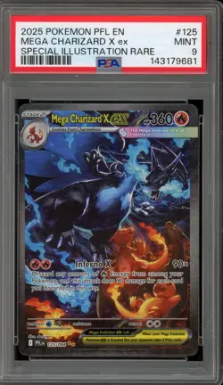 Pokemon Mega Charizard X ex Phantasmal Flames SIR #125 PSA 9 Mint - Image 1