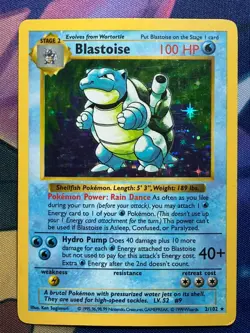 Pokemon Blastoise Shadowless 1999 Wizards 2/102 Base Set Holo Rare - Image 1