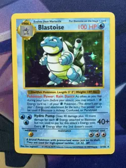 Pokemon Blastoise Shadowless 1999 Wizards 2/102 Base Set Holo Rare - Image 2