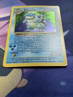 Pokemon Blastoise Shadowless 1999 Wizards 2/102 Base Set Holo Rare - Image 3