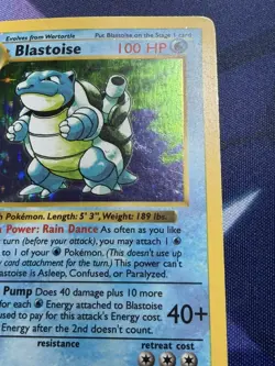 Pokemon Blastoise Shadowless 1999 Wizards 2/102 Base Set Holo Rare - Image 5