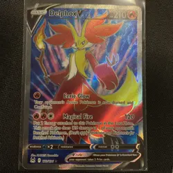 Pokemon Lost Origin, 2 Delphox V’s, Holo Rare, NM/M, No Scratches - Image 2