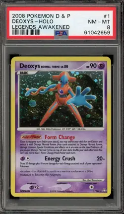 Pokemon Deoxys Legends Awakened Holo Rare #1 PSA 8 - Image 1