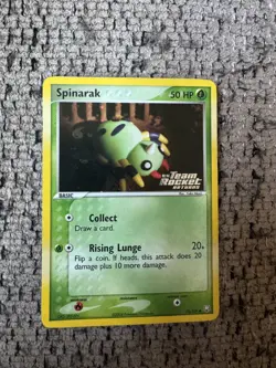 2004 Pokemon EX Team Rocket Returns 78/109 Spinarak Reverse Holo NM Rare Gold - Image 1