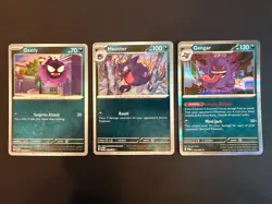 Pokemon Gastly 048 (RH), Haunter 049 (RH), & Gengar 050 (Holo) Perfect Order - Image 1