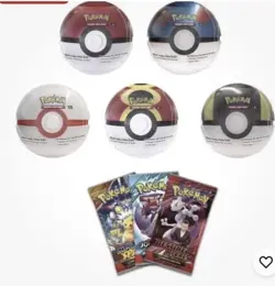 6 Pokemon Pokeball Tins (3 Packs Each) | Costco Sealed - Image 4