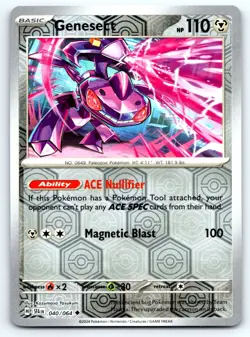 Pokemon Genesect SV: Shrouded Fable (SFA) Uncommon Reverse Holofoil 040/064 NM - Image 1
