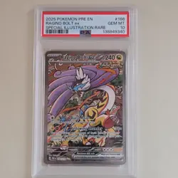 Pokemon Raging Bolt Ex 166/131 Sv: Prismatic Evolutions Holo PSA 10 - Image 1