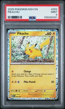 2025 POKEMON M24 EN-MCDONALD'S COLL #002 PIKACHU PSA 9 - Image 1