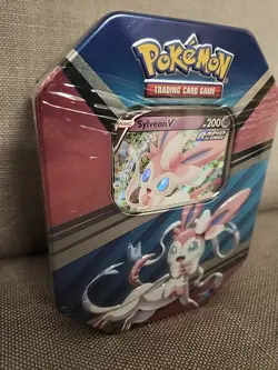 Pokemon TCG: Spring V Heroes Tin - Sylveon V - 4 Booster Packs - Image 1