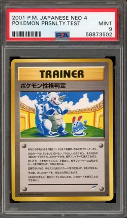 Pokemon Personality Test Neo 4 Japanese PSA 9 Mint - Image 1