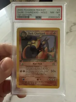 Pokemon TCG Dark Charizard 1st Edition Holo Rare PSA 8 NM-MT w/Guard - Image 5