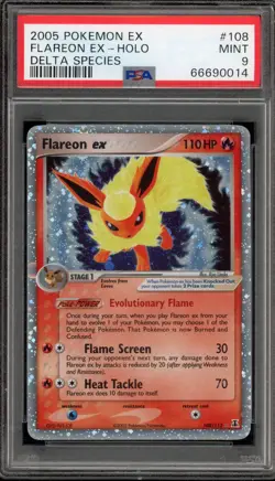 Pokemon Flareon ex EX Delta Species Holo Ultra Rare #108 PSA 9 Mint - Image 1