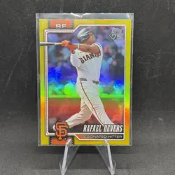 2026 Topps Series 1 Rafael Devers Yellow Rainbow Foil /399 #219 Giants - Image 1