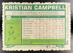 Kristian Campbell 2026 Topps Baseball Heritage Deckle Edge #367 - Image 2
