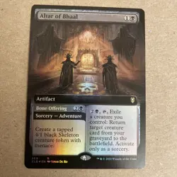 x1 Altar of Bhaal // Bone Offering - Foil - Extended Art R MTG Commander Legends - Image 1