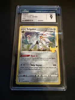 Solgaleo pokemon 2021 celebrations 021/025 holo CGC mint 9 - Image 1