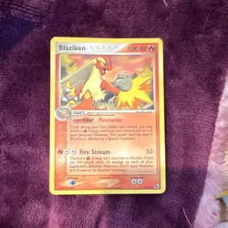 Pokemon Blaziken 3/109 Regular 2004 100 HP English TCG Card - Image 1