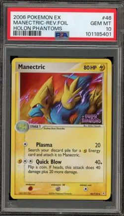 Pokemon Manectric EX Holon Phantoms Reverse Holo #46 PSA 10 Gem Mint - Image 1