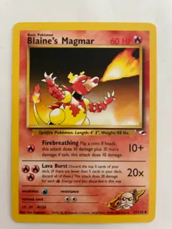 Pokemon Blaine's Magmar Uncommon Gym Heroes 037/132 NM - Image 1