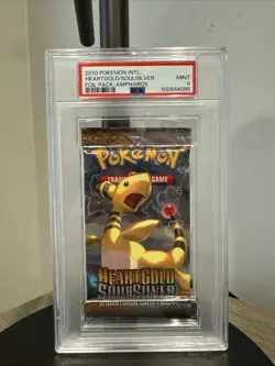 2010 Pokemon HeartGold SoulSilver Ampharos Pack PSA 9 - Image 1