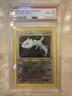 2000 Pokemon Neo Genesis Holo Steelix PSA 8 NM-MT - Image 1