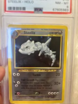 2000 Pokemon Neo Genesis Holo Steelix PSA 8 NM-MT - Image 2