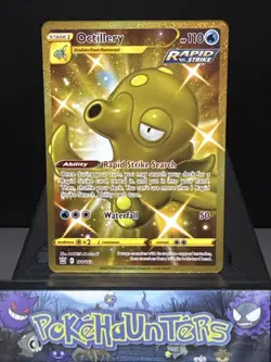 Pokemon Card Octillery 178/163 Gold Secret Rare Battle Styles Near Mint - Image 1