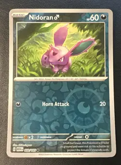 NIDORAN [Male] - 032/165 - Pokemon Scarlet & Violet 151 - Reverse Holo - [NM] - Image 1