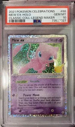 Pokemon Mew ex 88/102 Celebrations Classic Collection Holo PSA 10 Legend Maker - Image 1