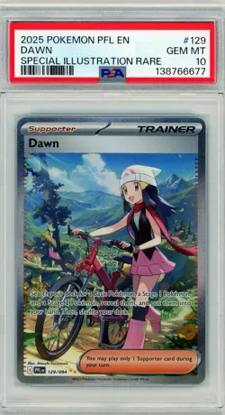 2025 Pokemon Phantasmal Flames Dawn Special Illustration Rare #129 PSA 10 Gem - Image 1
