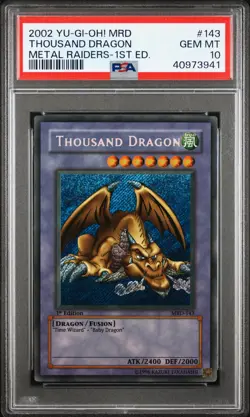 Thousand Dragon MRD-143-97 1st Edition Secret Rare Yugioh PSA 10 *941 - Image 1