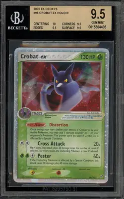 Pokemon Crobat ex EX Deoxys Holo Ultra Rare #96 BGS 9.5 - Image 1