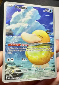Pokemon TCG Psyduck 226/217 Me: Ascended Heroes Holo Illustration Rare MINT - Image 1