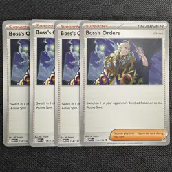 4x Boss’s Order Ghetsis | Mega Evolution | 114/132 NM | UC | Pokemon TCG Playset - Image 1