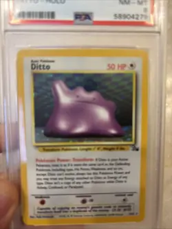 1999 Pokemon Fossil Holo Ditto PSA 8 NM-MT - Image 2