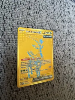 2009 Pokemon Prismatic Evolutions 176/131 Iron Leaves EX Holo Gold Hyper Rare NM - Image 1