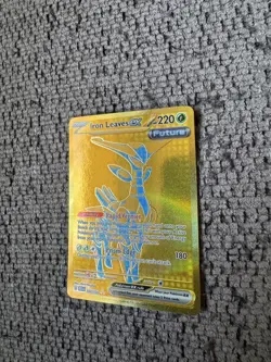 2009 Pokemon Prismatic Evolutions 176/131 Iron Leaves EX Holo Gold Hyper Rare NM - Image 2