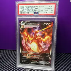 2022 Pokemon Ultra-Premium Collection Charizard VMAX #261 PSA 10 - Image 2