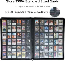 Premium 2300 Pockets Card Binder, Large 36-Pocket 2000+ Ringless Trading Card Al - Image 2