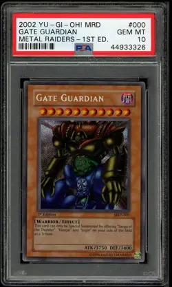 Gate Guardian MRD-000 1st Edition Secret Rare Yugioh PSA 10 *326 - Image 1