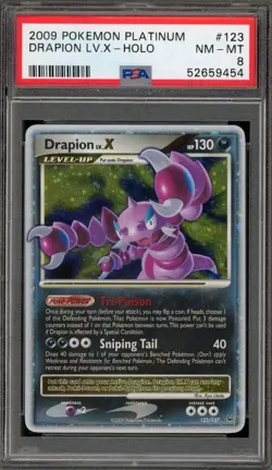 Pokemon Drapion Lv.X Platinum Holo Ultra Rare #123 PSA 8 - Image 1