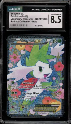 Pokemon Shaymin EX Legendary Treasures Radiant Coll. Full Art #RC21 CGC 8.5 - Image 1
