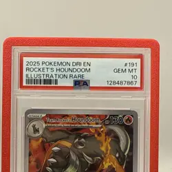 Pokemon TCG Team Rocket’s Houndoom Destined Rivals IR 191/182 PSA 10 - Image 4