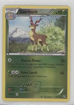Sawsbuck Reverse Foil Pokemon Black & White Base Set #14 - Image 1