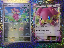 Pokemon TCG: Fates Collide 84/124 Audino EX; Poke Ball Pattern 074/086 Audino - Image 1