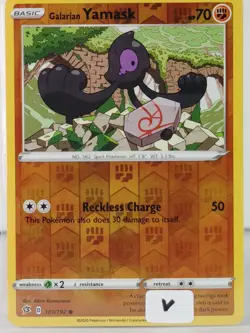 Galarian Yamask - POKEMON - Rebel Clash - 101/192 - Reverse Holo - NM -V - Image 5