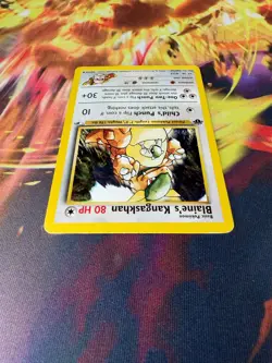 Blaine's Kangaskhan 36/132 MP Uncommon 1st Edition Gym Heroes 2000 Pokemon TCG - Image 3