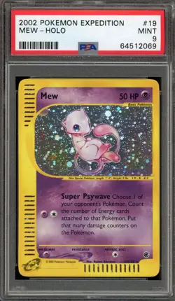 Pokemon Mew Expedition Holo Rare #19 PSA 9 Mint - Image 1